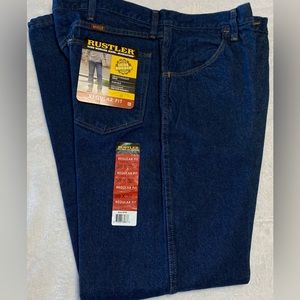 Wrangler Rustler Regular Fit Straight Leg dark wash jeans - W38 x L32 - NWT